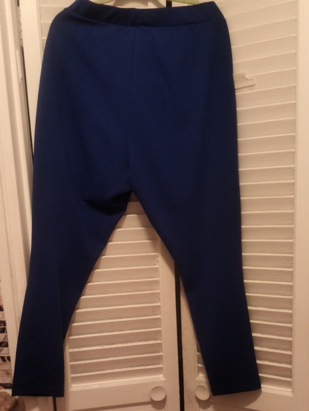 SHEIN Royal Blue High-Waist Draped Sailor Pants with Button Detail - Picture 3 of 4